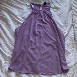 Purple Mock Neck Top